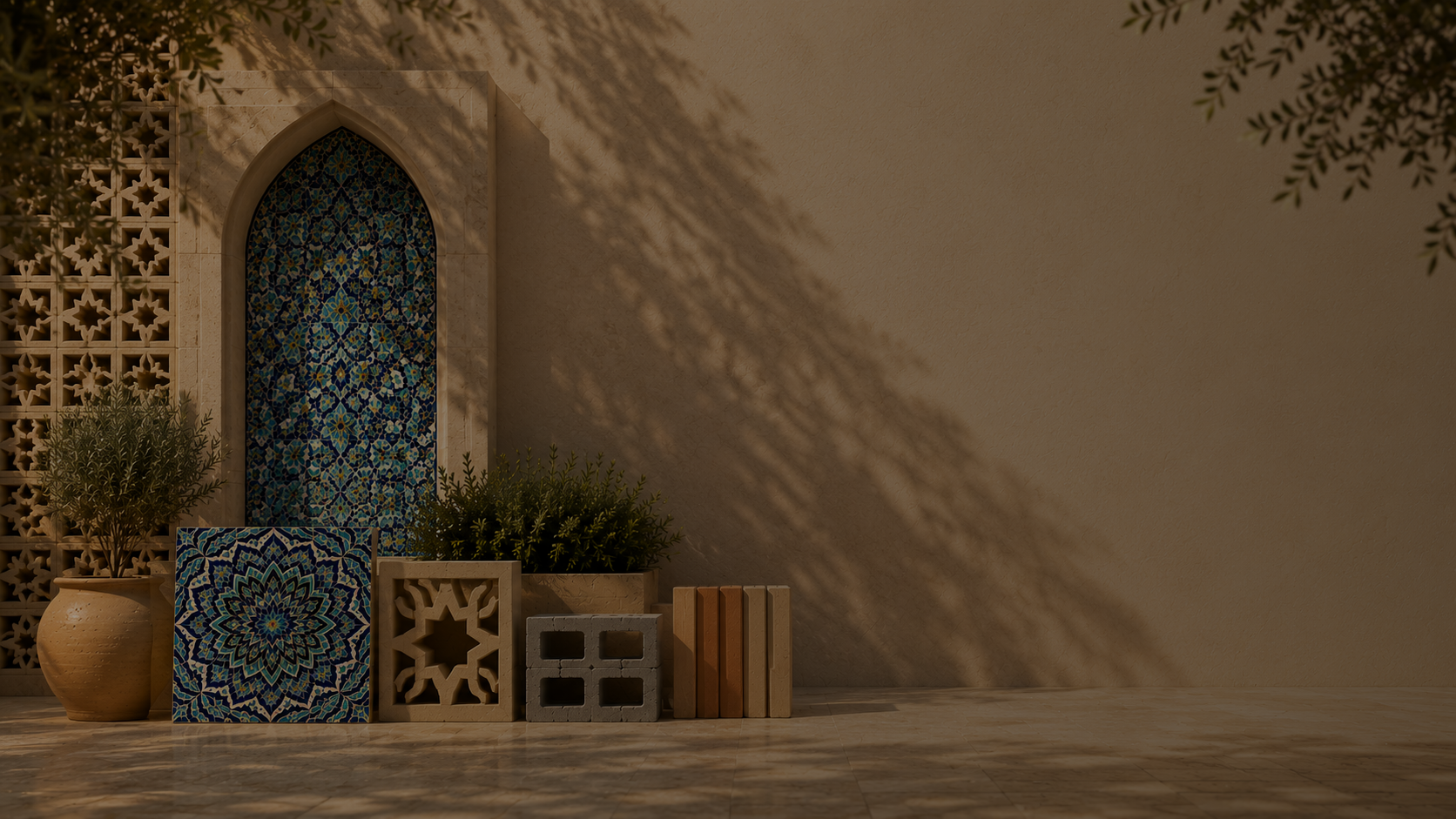 کاشی، بلوک و نمای ساختمان